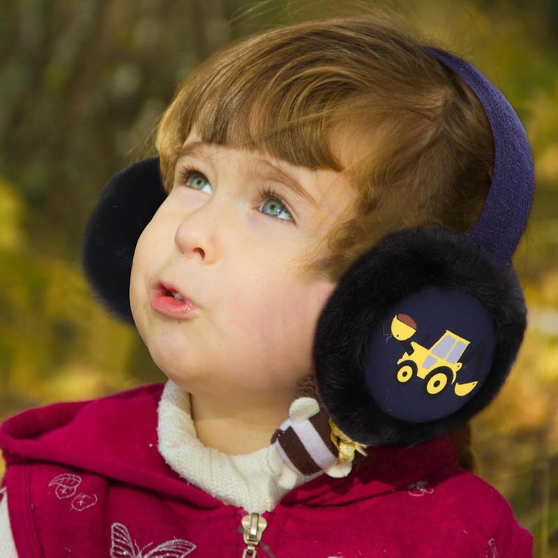 BUTITNOW Toddler Kids Knit Dinosaur Earmuffs Soft Plush Comfortable Winter Outdoor Ear Warmers for Boys Girls - Image 5